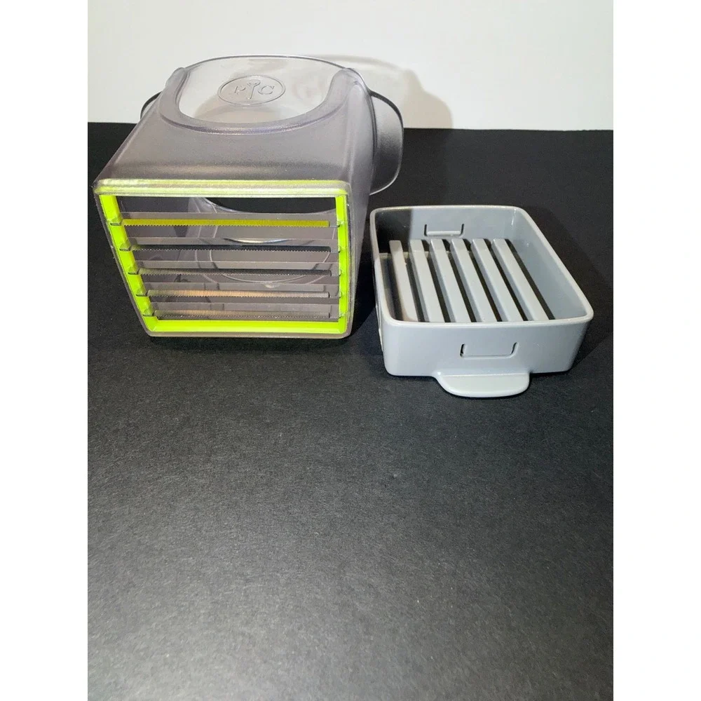 Pampered Chef Cup Slicer Manual Fruit and Vegetable Slicer Clear Gray